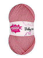 Акриловая пряжа детская (baby)рожевий нитки для вязания 50грам 120метров