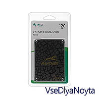 SSD Накопичувавч 2.5 120 Gb Apacer AS340 Panther Series, AP120GAS340G-1, TLC, SATA-III 6Gb/s, зап/шт. -