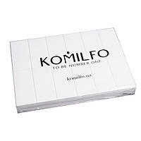 Шлифовщик для ногтей Komilfo Large 76*34*13 мм белый 120/120 ( 24шт. в пачке)