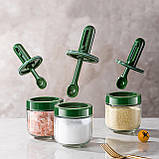 Баночка для спецій та приправ MINI MIXER пластикова + ложка, фото 7