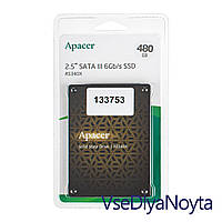 Жесткий диск 2.5" SSD 480Gb Apacer AS340 Panther Series, AP480GAS340XC-1, TLC, SATA-III 6Gb/s, зап/чт. -