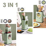 Подрібнювач овочів 3в1 Ручна овочерізка VEGETABLE CUTTER, фото 3