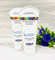 Отбеливающий пилинг-гель для лица и тела XQM Collagen Whitening moisture Exfoliation 3в1