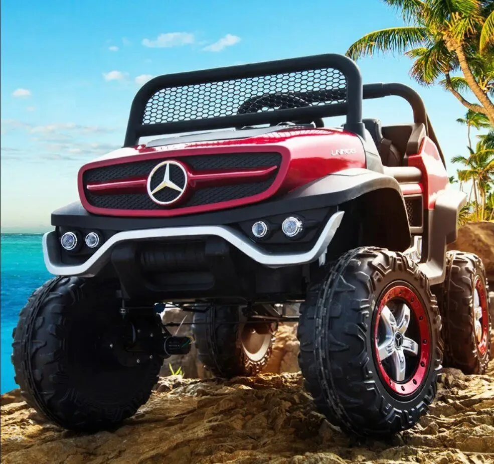 Дитячий електромобіль двомісний джип Mercedes Unimog M 4133EBLR-3 (MP3, SD, USB, мотори 4x35W, ак.12V14A)