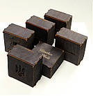 Дерев'яна коробка для ременів, подарункова упаковка з дерева 13х13х7см., фото 2