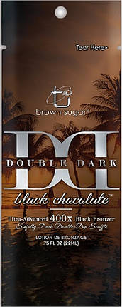 Лосьон для засмаги у солярії brown sugar Double Dark Black Chocolate 400Х, 22мл, фото 1
