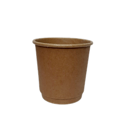 Крафтовий стакан двошаровий 110мл - 15шт/уп кавові крафт стакани для еспресо