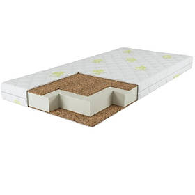 Матрац дитячий у ліжечко Bamboo безпружинний з подвійним кокосовим матом 120*60*10см Children's Dream Білий