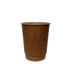 Крафтовий двошаровий стакан 250 мл - 15шт./уп одноразовий паперовий крафт стакан для чаю, кави