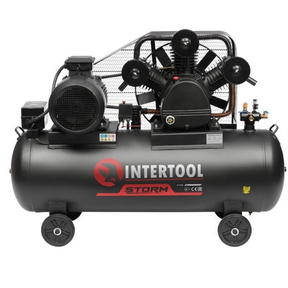 Компресор 300 л, 11 кВт, 380 В, 10 атм, 1600 л/хв. 3 циліндри INTERTOOL PT-0050, фото 1