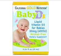 Витамини для детей California Gold Nutrition Baby D-3 10 ml