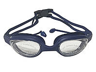 Очки для плавания взрослые темно-синие (AK708)