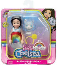 Барбі Челсі в костюмі Веселки Barbie Club Chelsea Dress-Up Doll in Rainbow Costume GRP70