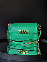 Parker Medium Logo Crossbody Bag Green