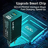 Зарядний пристрій GaN BK378 USB Type-C, 65 W, фото 4