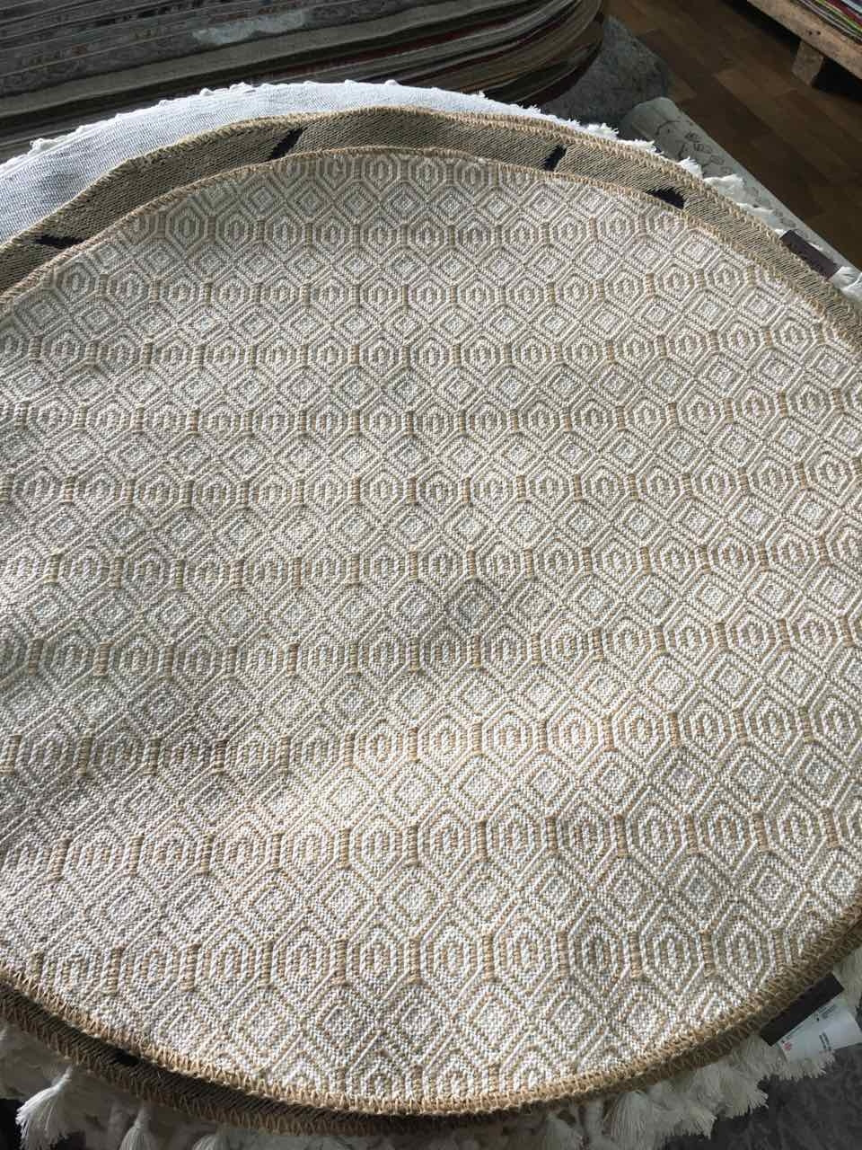 Сучасний килим круглої форми INDIAN 009 BEIGE, фото 1