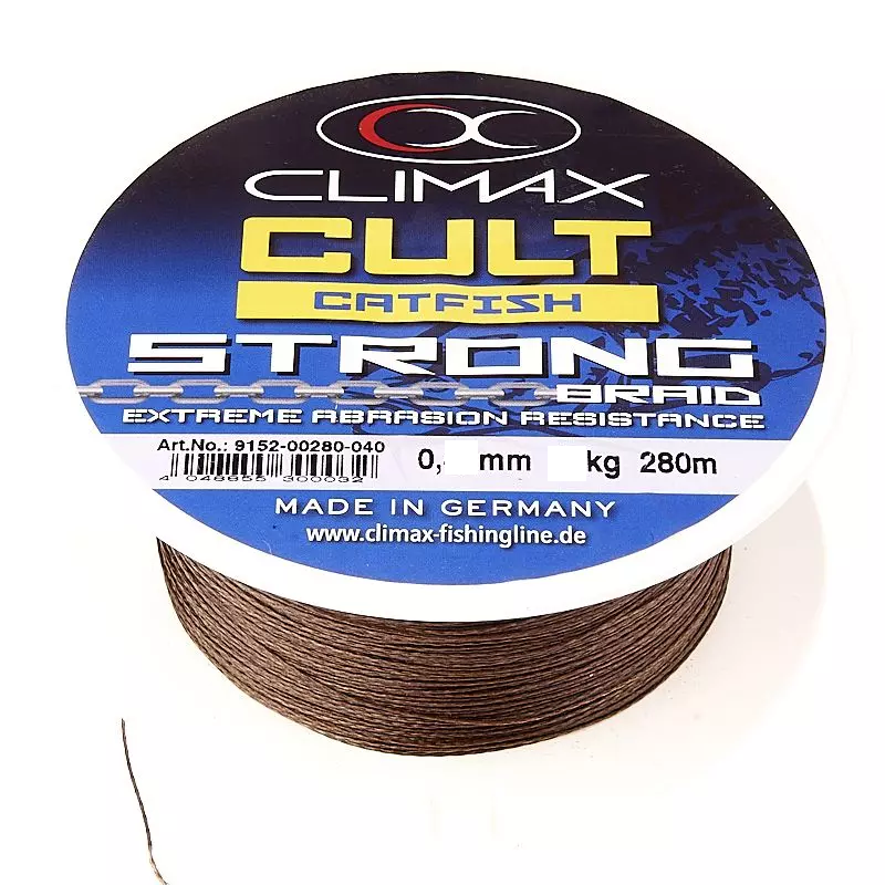 Шнур для лову сома Climax Cult Catfish Strong Braid 4x 280м 0.40мм 40кг (сомовий шнур), фото 1