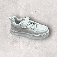 Детские/подростковые кроссовки на девочку белые, яркие кроссовки на девочку, № 10957-7 ( р. 32-37)
