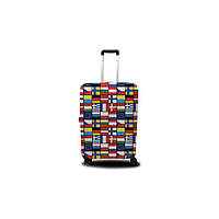 Чехол Coverbag полиэстер на чемодан S флаги Высота 45-55см PS0413 MK official