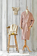 Набір халат з рушником Karaca Home - Valeria Rose-Gold 2020-2 рожевий-золотий