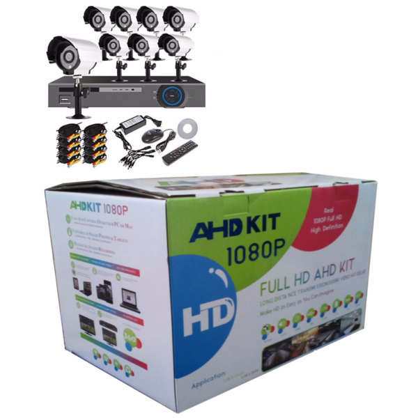 Набір відеоспостереження AHD KIT 8 камер без монітора | Комплект камер зовнішнього спостереження