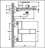 Змішувач для ванни Чорний короткий середній вилив литий Haiba Alex 009 BLACK EURO, фото 3