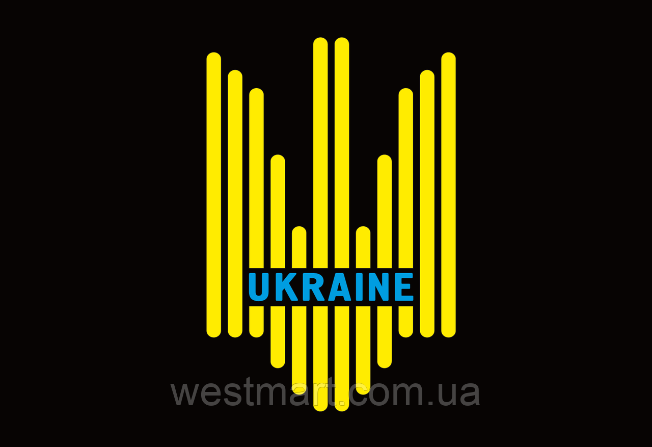 Вінілова наклейка тризуб Ukraine, фото 1