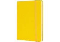 Деловая записная книжка NAMIB, А6, твердая обложка, резинка, кремовый блок линия, желтый