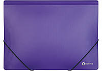 Папка пластиковая А4 на резинках Optima двухцветная, фиолетовая