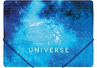 Папка пластиковая А4 на резинках Optima "Universe", ассорти