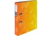 Папка-регистратор A4 Optima 50мм с печатной обложкой, оранжево-желтая