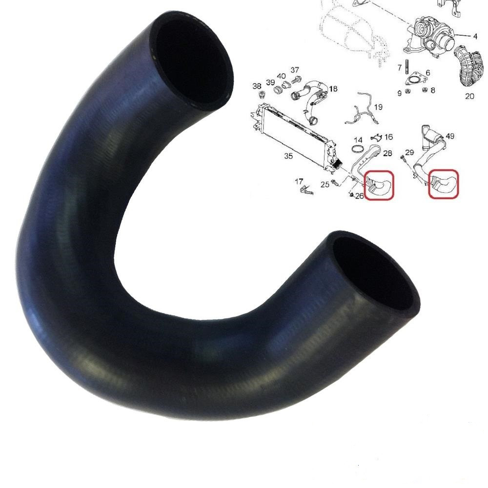 Патрубок інтеркулера гума 06- OPEL Vivaro 00-14 (ОПЕЛЬ ВІВАРО) 8200808665 8200526443