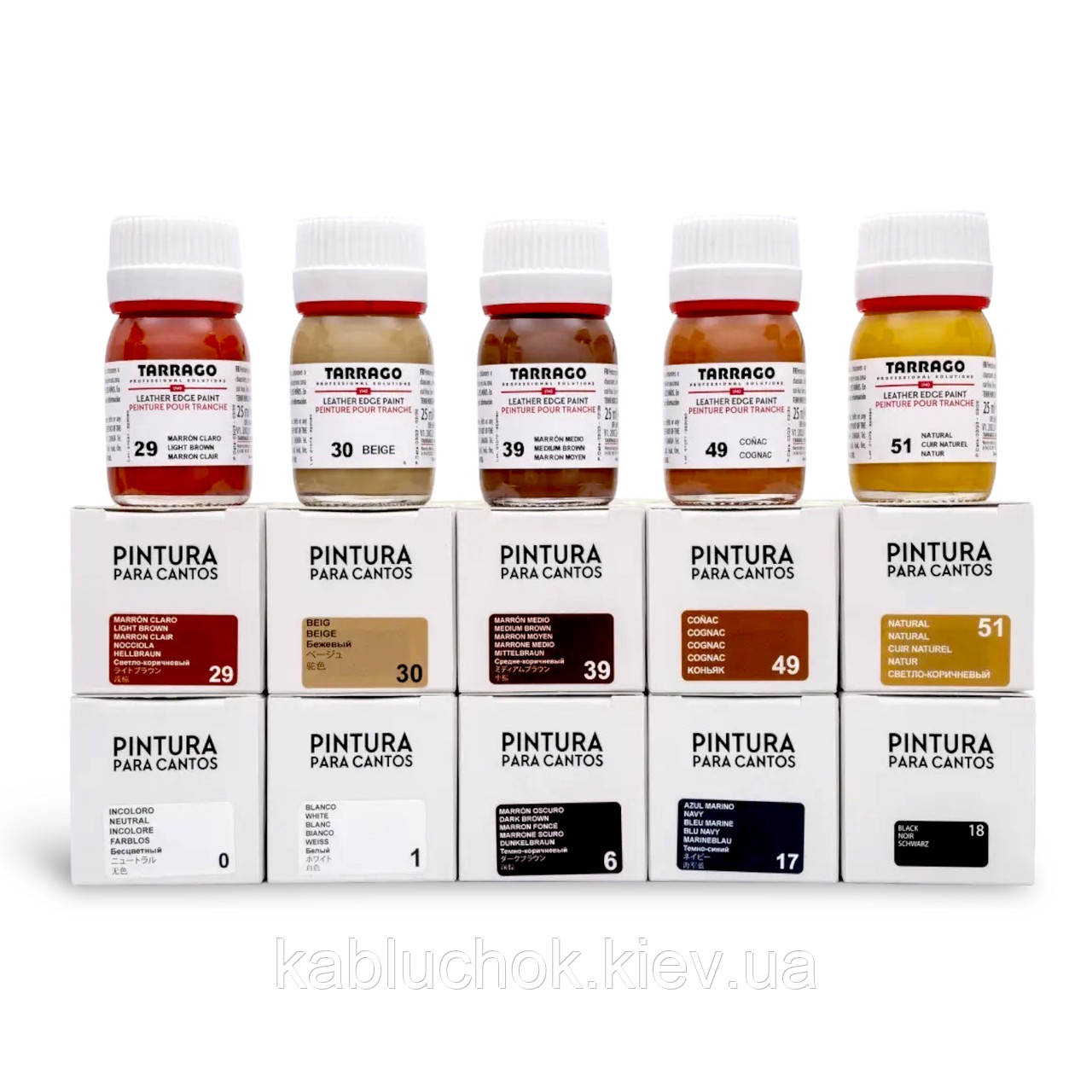 Фарба для урізу шкіри Tarrago Leather Edge Paint 10 кольорів на вибір, 25 мл