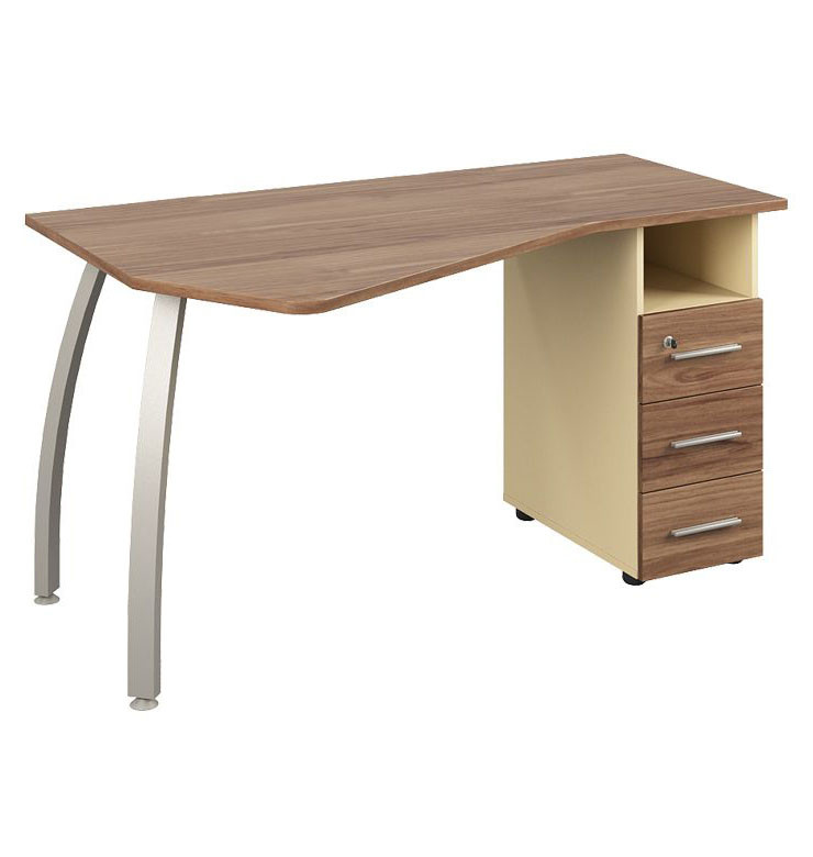 Письмовий тумбовий стіл Прайм P1.24.12 ніжки метал стільниця ДСП 1200х900 мм (MConcept-ТМ)