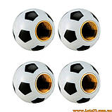 4шт Ковпачки на ніпель у формі Футбольного м'яча ковпачок колеса м'яч для футболу, фото 2