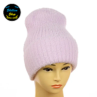 Женская ангоровая шапка - Ирма - Светло-сиреневый