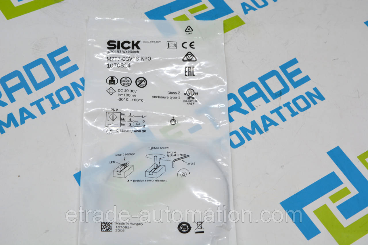 Датчики для циліндрів SICK Sensors MTZ7-03VPS-KPO