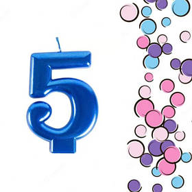 Свічки цифри сині, блакитні на торт