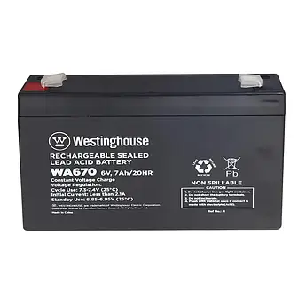 Батарея акумуляторна Westinghouse WA670 6V/7Ah/F2