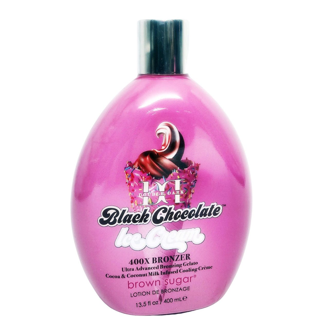 Лосьон для солярія з охолоджуючим ефеком Brown Sugar Double Dark Black Chocolate Ice Cream 400X, 400мл