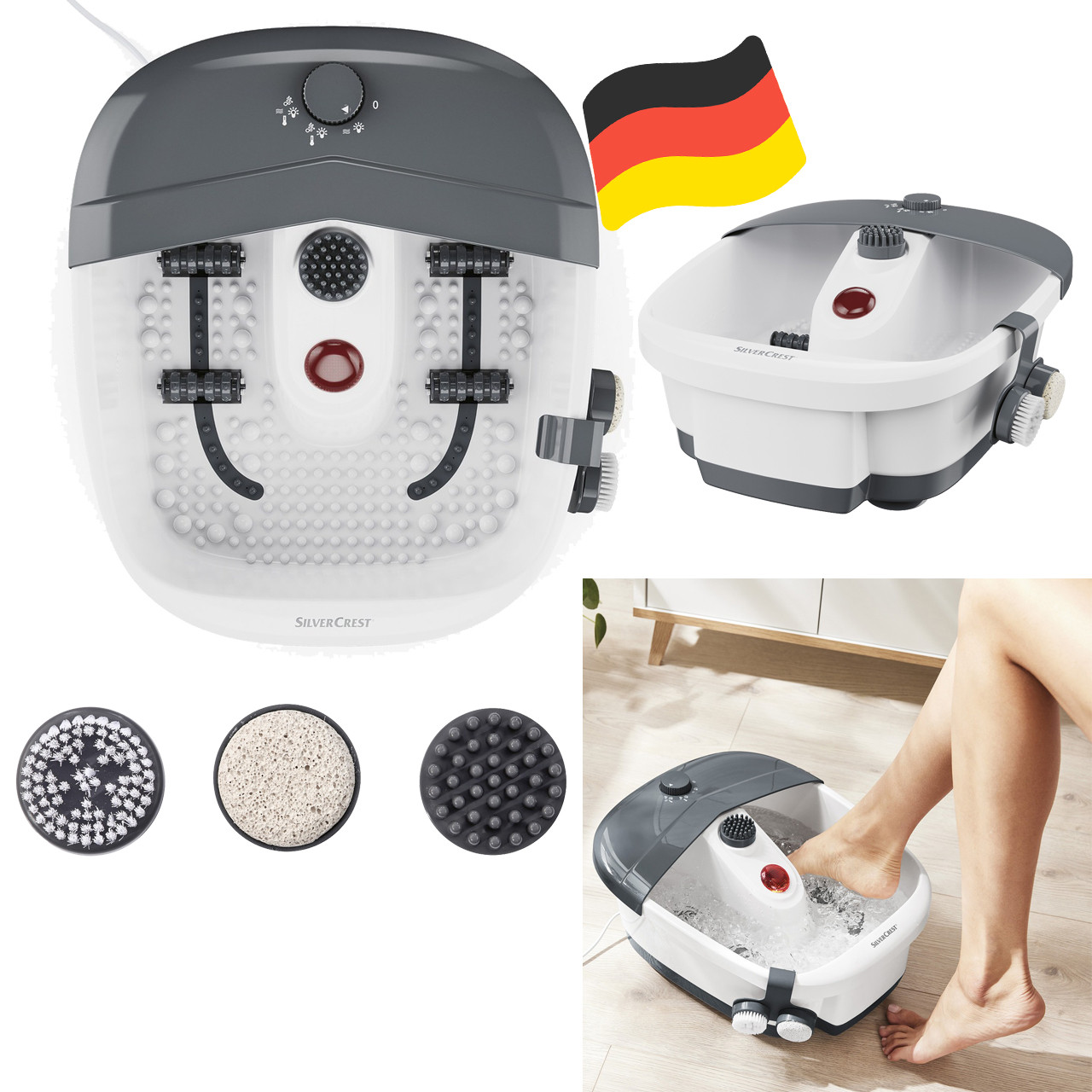 Гідромасажер, ванна масажер для ніг Silver Crest SFB 80 A1 (80 Вт, Німеччина), фото 1