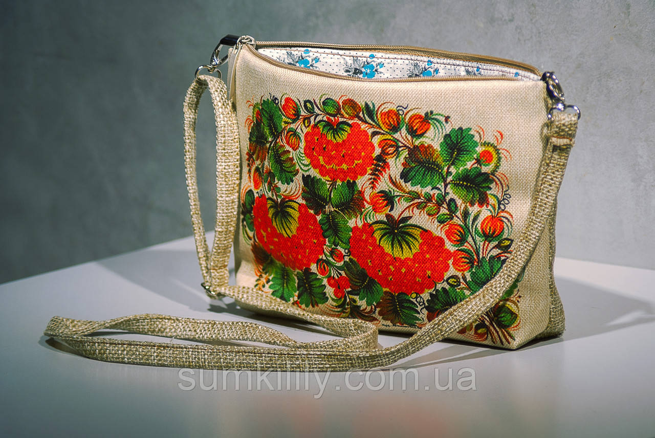 Сумочка клатч Петріковка Калина, фото 1