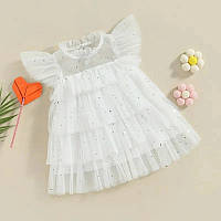 Детское нарядное белое платье, праздничное платье на девочку