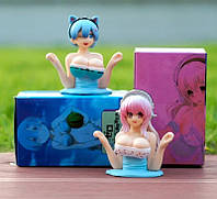 Игрушки на торпеду, аниме фигурки, куклы аниме, аниме фигурка с трясущейся грудью, розовая кукла аниме в авто