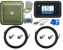 4G Комплект для інтернету Модем Netgear AC815s 3G/4G Wi-Fi Router з антеною MIMO ENERGY ОЛІВА
