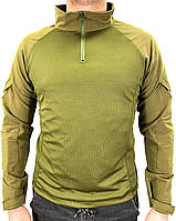 Рубашка мужская тактическая боевая с длинным рукавом, футболка армейская для военных и армии ВСУ, Хаки XL