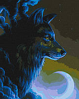 Картина по номерам 40х50 см. Волк Дух ночи АС11621