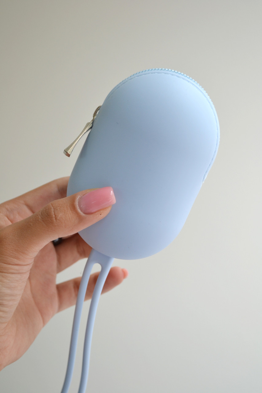 Контейнер для пустушки силіконовий на блискавці, Blue, фото 1