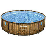 Bestway 56977 Ø 549 х 122 см, каркасний басейн, фільтр-насос 5678л/ч, сходи, тент, фото 3