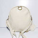 Сумочка дитяча шкірозамінник бежева стьобана, фото 2